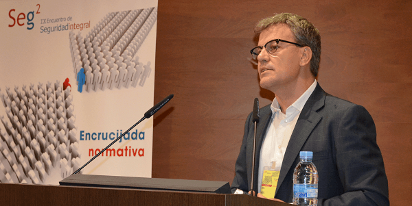 Javier Zubieta, Cybersecurity Business Development Manager of GMV Secure e-Solutions, takes part in the Integral Security Encounter (Encuentro de la Seguridad Integral: SEG2)