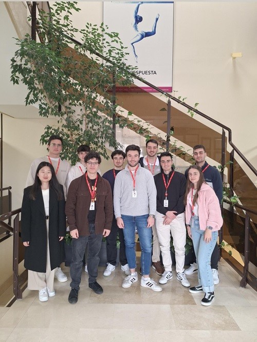 Interns at the Valladolid facilities on the day of their incorporation