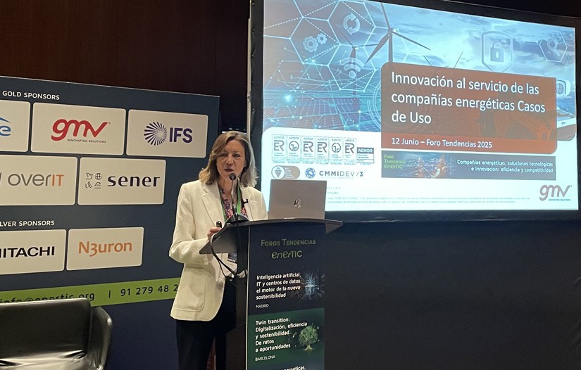 Almudena Nieto GMV presenta casos de uso reales de tecnologías innovadoras aplicadas al sector energético en el Foro Tendencias 2025
