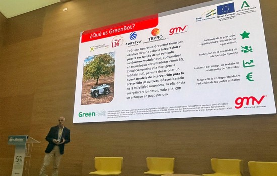 GMV presenta el proyecto GreenBot en el evento de CTA y Cajamar sobre robótica agrícola